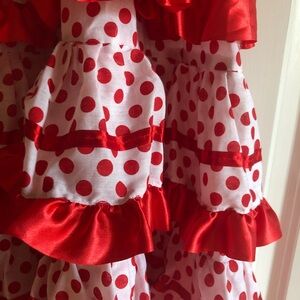 Red Polka Dot Ruffled Dress